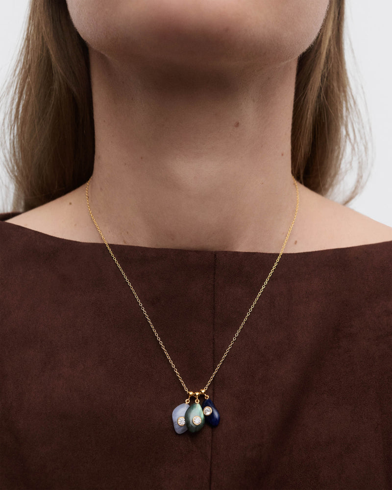 Intuition Sodalite charm - 
  
    Sterling Silver / 18K Gold plating
  
