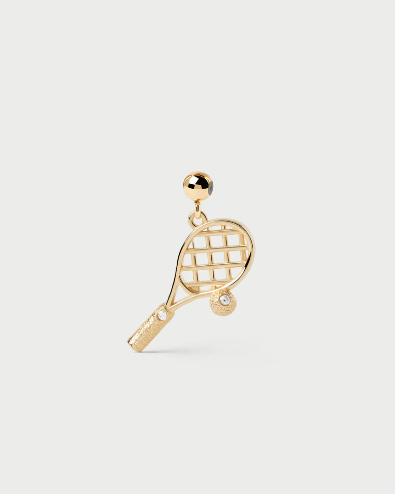 Tennis charm - 
  
    Sterling Silver / 18K Gold plating
  
