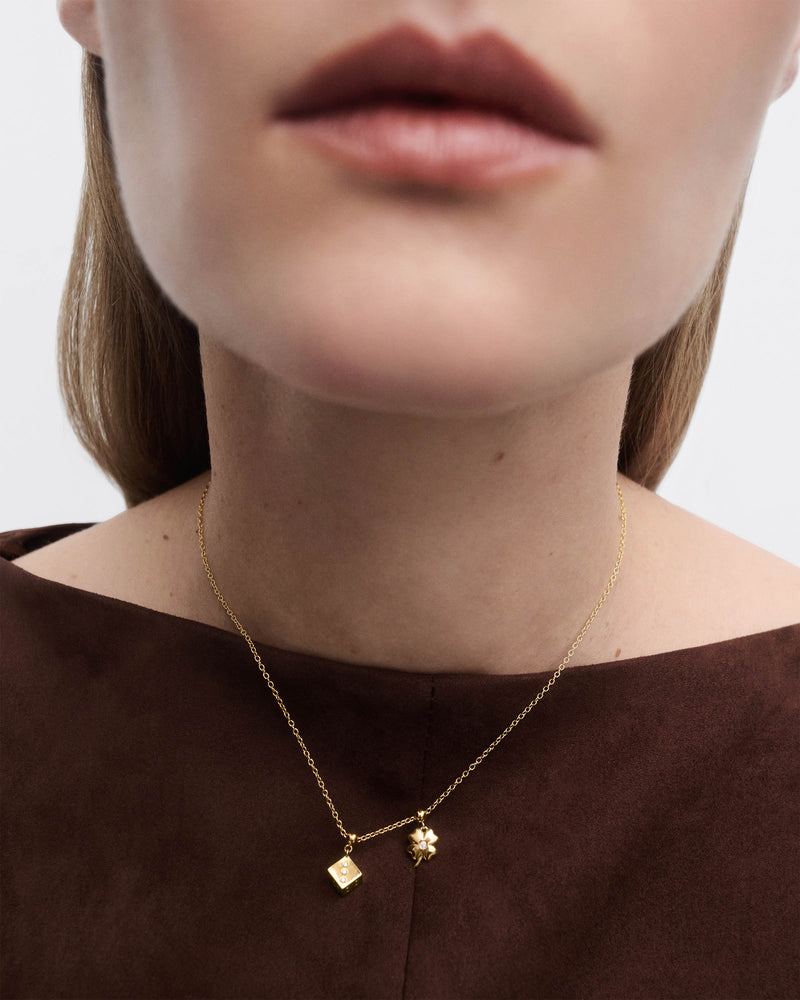 Clover charm - 
  
    Sterling Silver / 18K Gold plating
  
