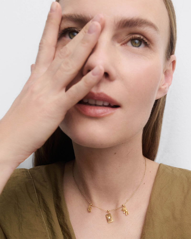 Teddy bear charm - 
  
    Sterling Silver / 18K Gold plating
  
