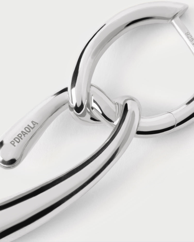 Twist silver hoops - 
  
    Sterling Silver
  
