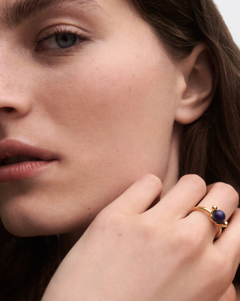 Sodalite Nexus ring - 
  
    Sterling Silver / 18K Gold plating
  
