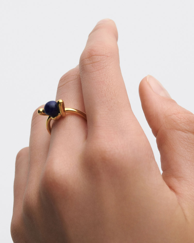 Sodalite Nexus ring - 
  
    Sterling Silver / 18K Gold plating
  
