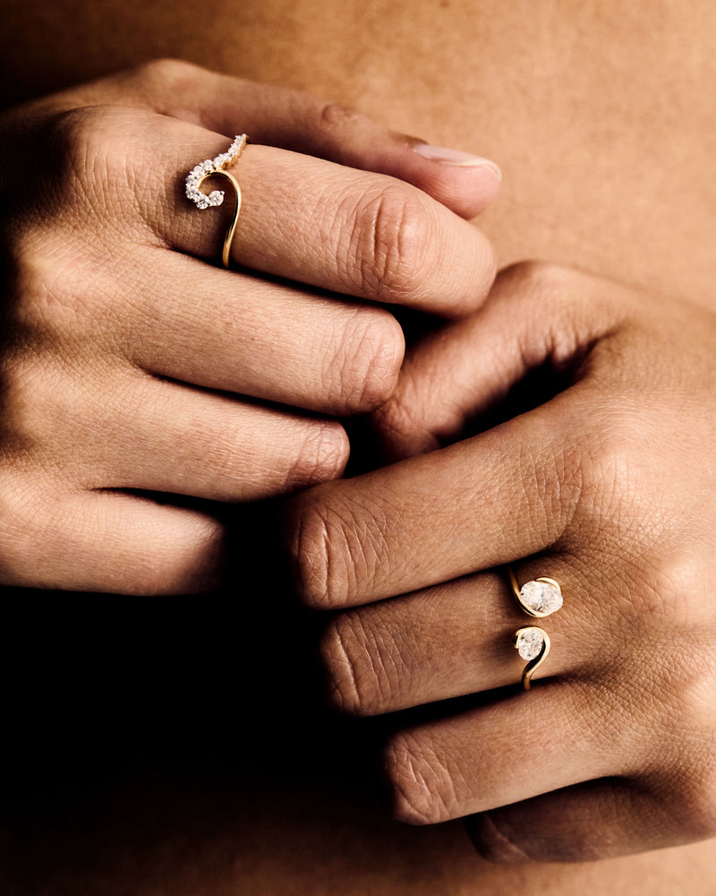 Diamonds and gold Gaia ring - 
  
    18K Gold
  
