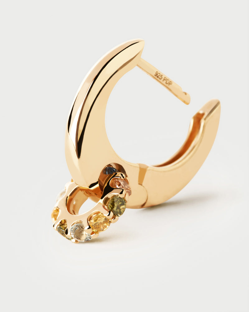 Rainbow Spin hoops - 
  
    Sterling Silver / 18K Gold plating
  
