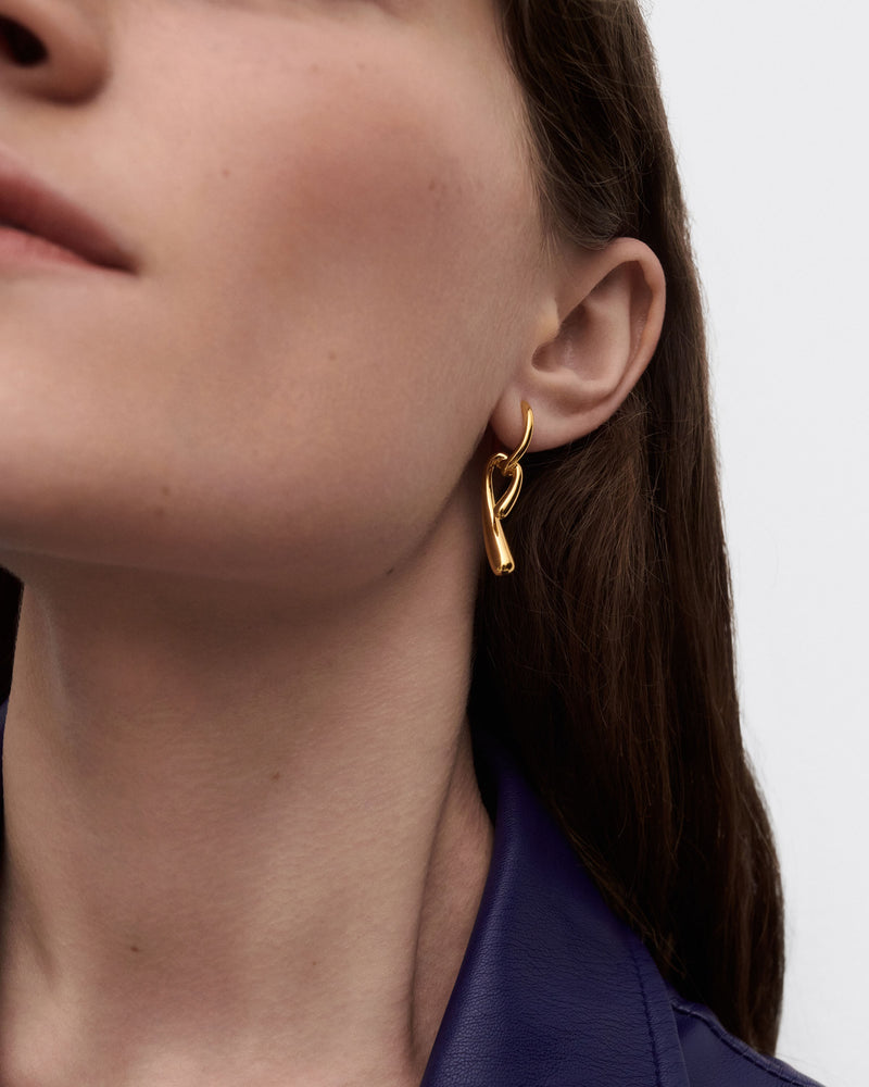 Twist hoops - 
  
    Sterling Silver / 18K Gold plating
  
