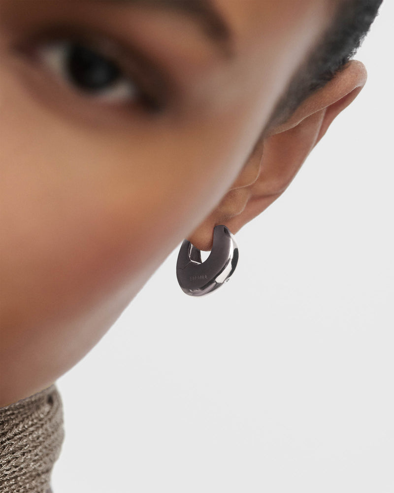 Wave silver hoops - 
  
    Sterling Silver
  
