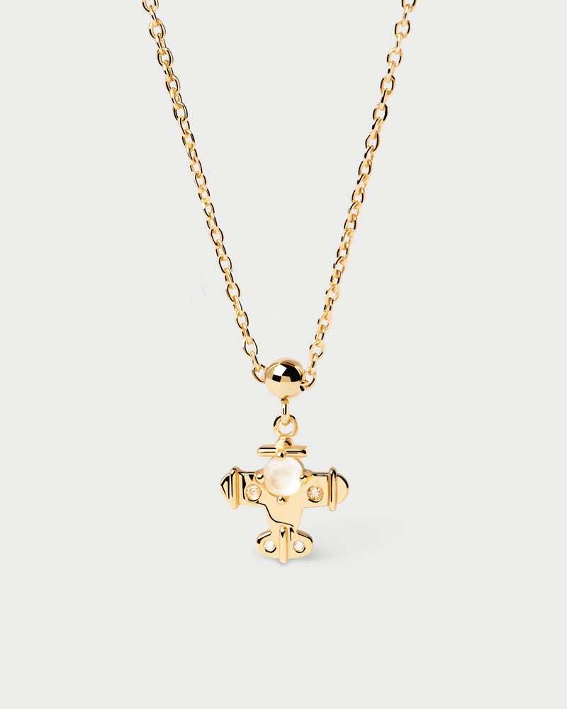 Plane Charm - 
  
    Sterling Silver / 18K Gold plating
  

