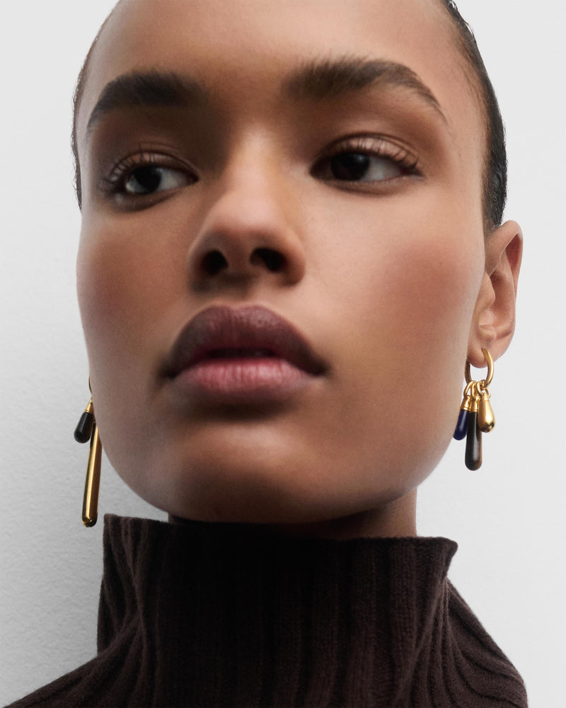 Tiger Eye Drop pendant - 
  
    Sterling Silver / 18K Gold plating
  
