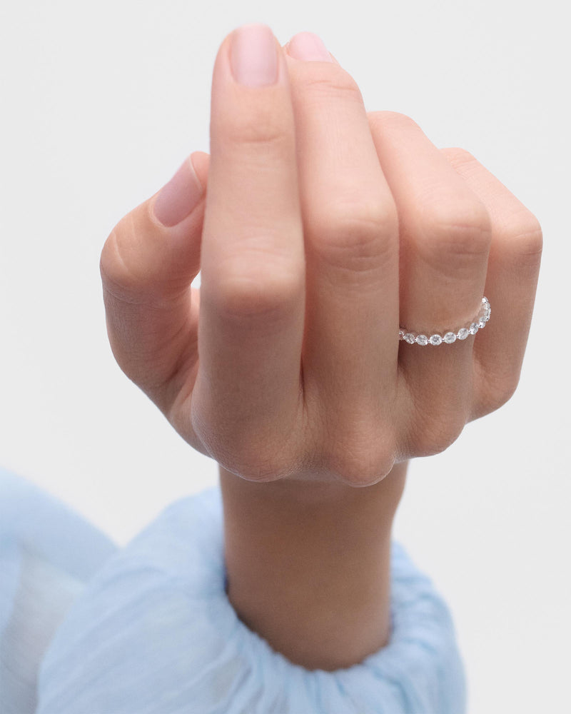 Diamonds and white gold Astra eternity ring - 
  
    18K White gold / Rhodium silver plating
  
