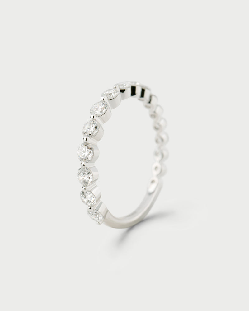 Diamonds and white gold Astra eternity ring - 
  
    18K White gold / Rhodium silver plating
  
