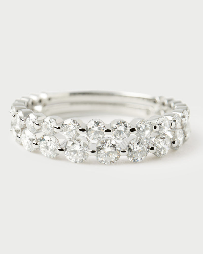 Diamonds and white gold Astra eternity ring - 
  
    18K White gold / Rhodium silver plating
  
