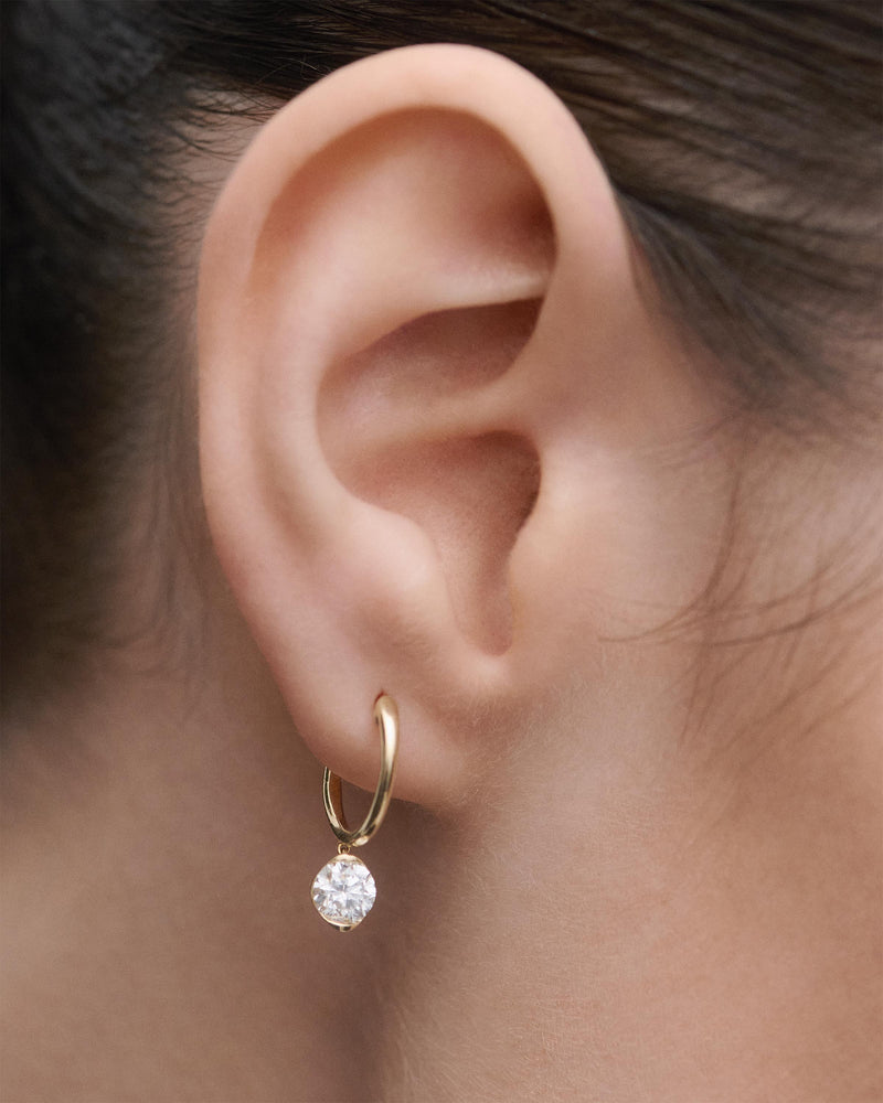 Diamond and gold Grace hoops - 
  
    18K Gold
  
