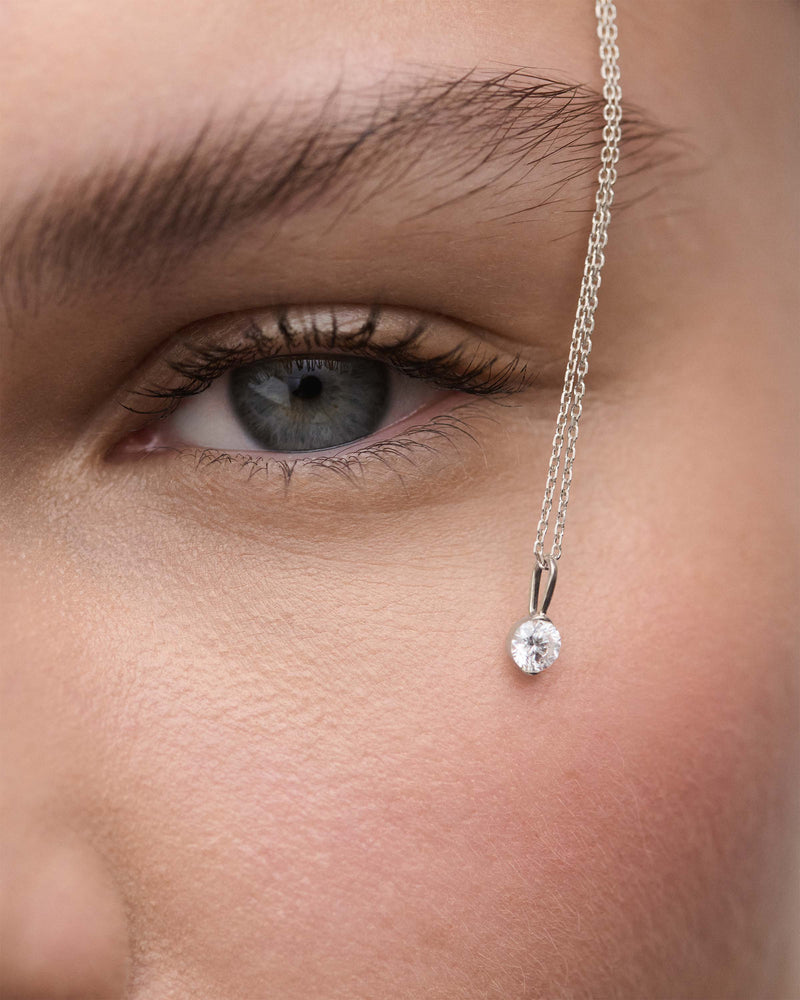 Diamond and white gold Grace Mini pendant - 
  
    18K White gold / Rhodium silver plating
  
