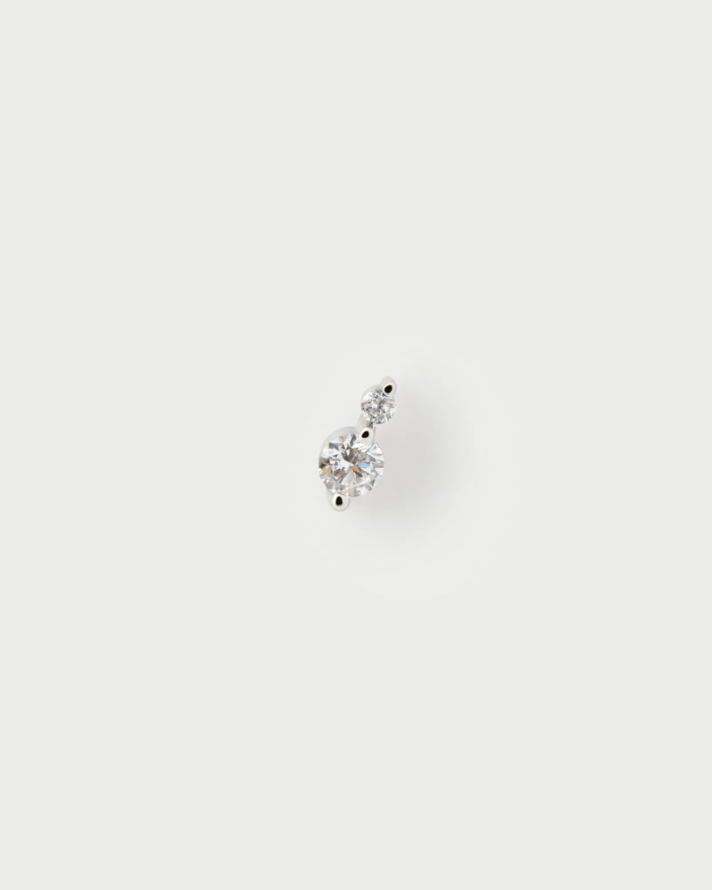 Diamonds and white gold Eve Mini ear piercing - 
  
    18K White gold / Rhodium silver plating
  
