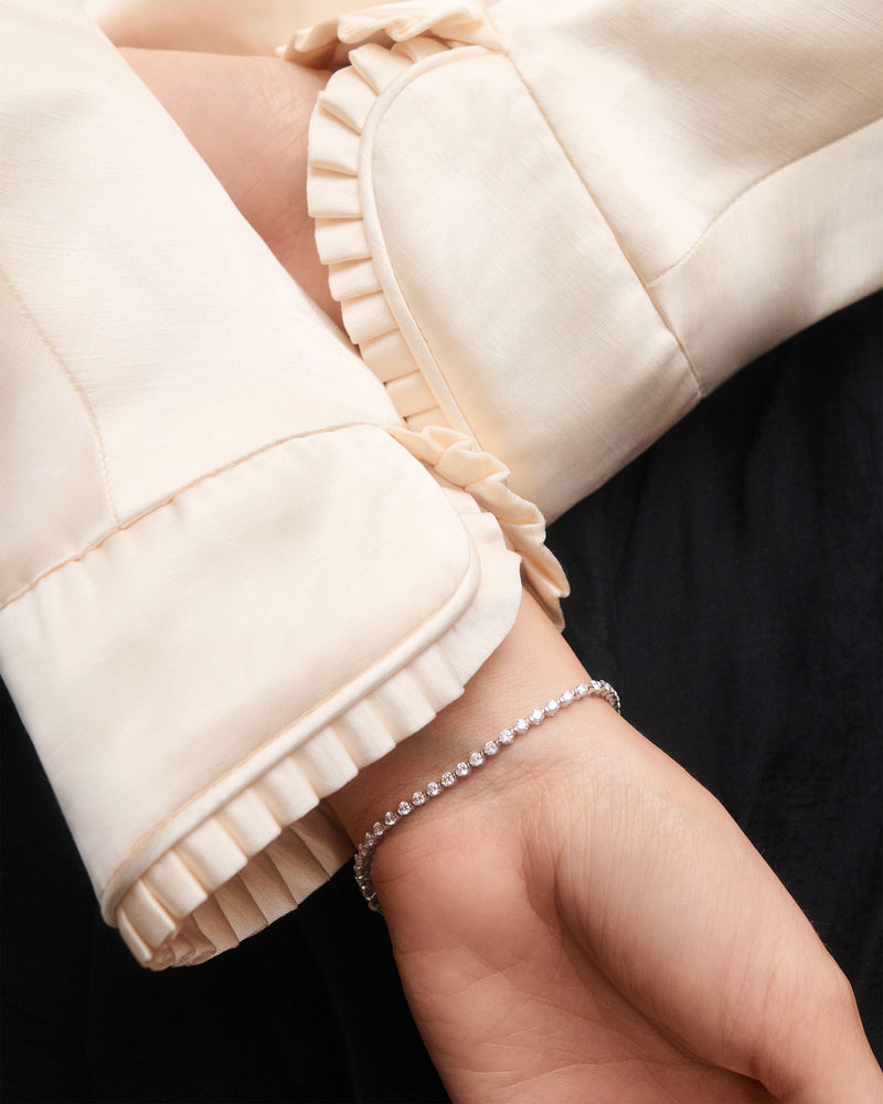 Diamonds and white gold Astra bracelet - 
  
    18K White gold / Rhodium silver plating
  
