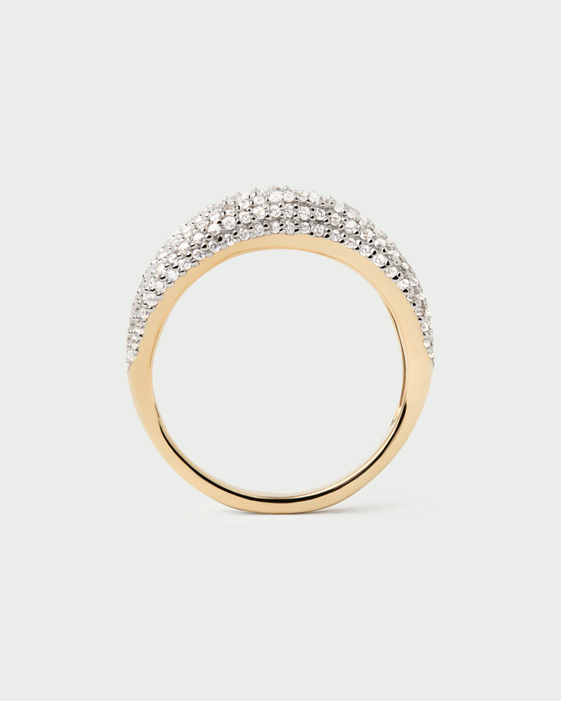 Pavé Sense ring - 
  
    Sterling Silver / 18K Gold plating
  
