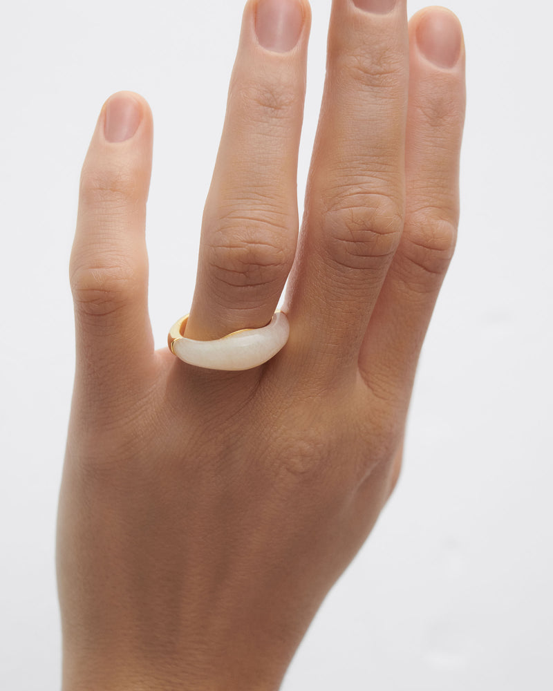 Quartz Nami ring - 
  
    Sterling Silver / 18K Gold plating
  
