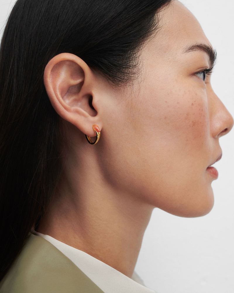 Sunstone Isla hoops - 
  
    Sterling Silver / 18K Gold plating
  
