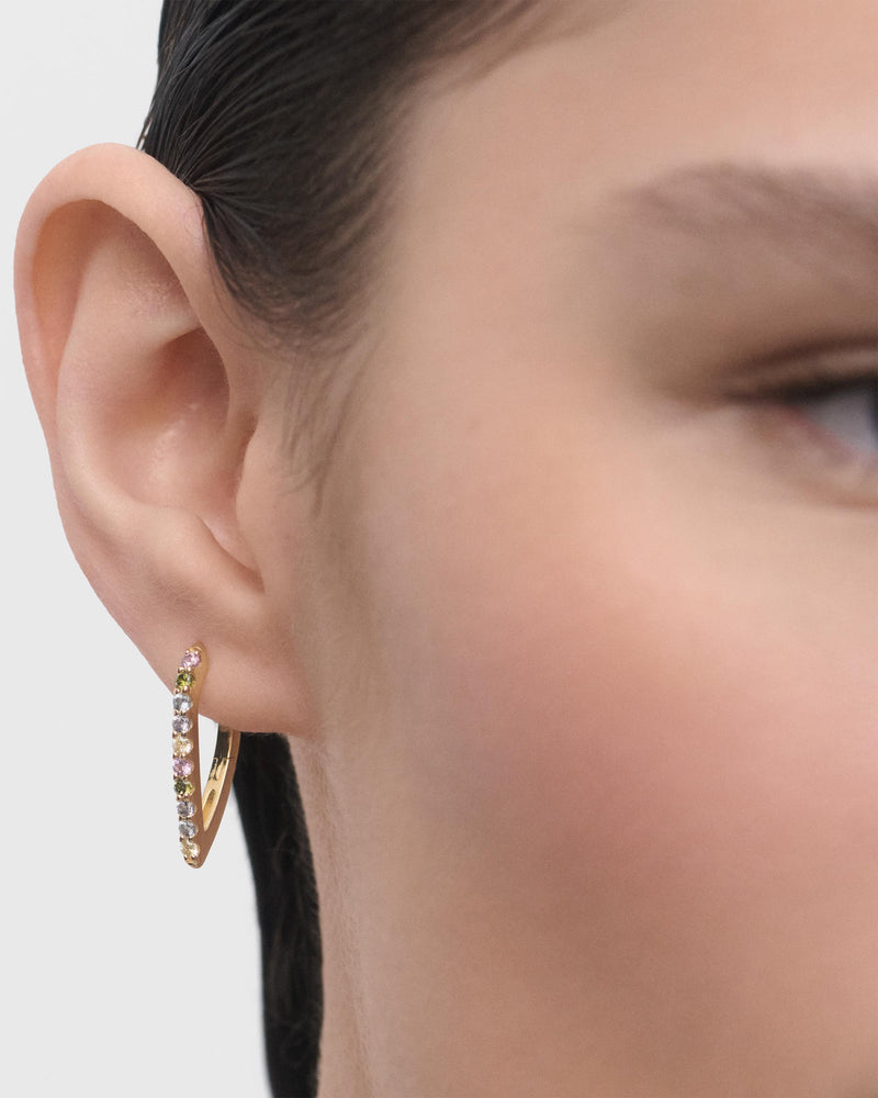 Multicolor Gloss hoops - 
  
    Sterling Silver / 18K Gold plating
  
