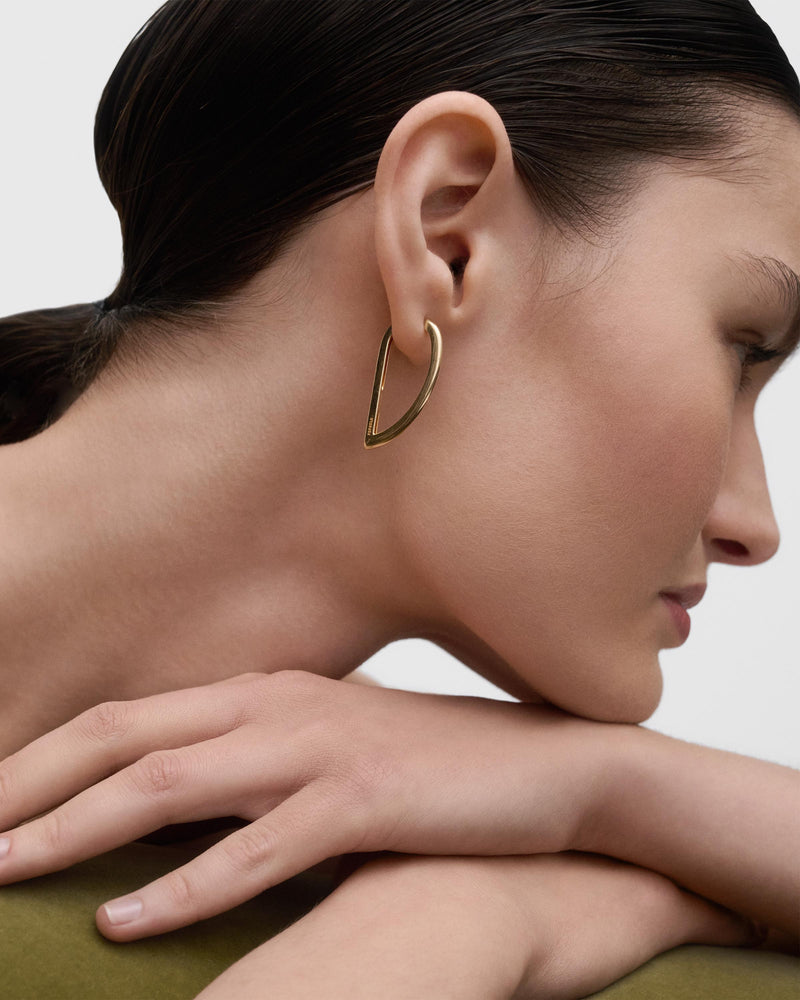 Vento hoops - 
  
    Sterling Silver / 18K Gold plating
  
