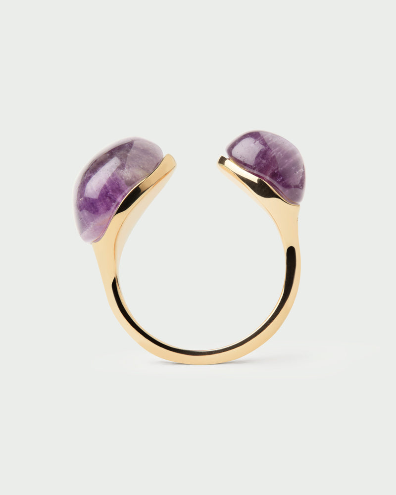 Amethyst Gravity ring - 
  
    Sterling Silver / 18K Gold plating
  

