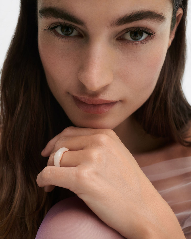 Quartz Nami ring - 
  
    Sterling Silver / 18K Gold plating
  
