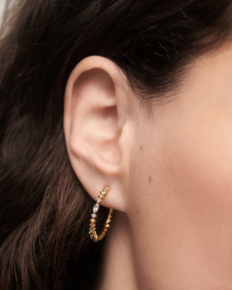 Lotus hoops - 
  
    Sterling Silver / 18K Gold plating
  
