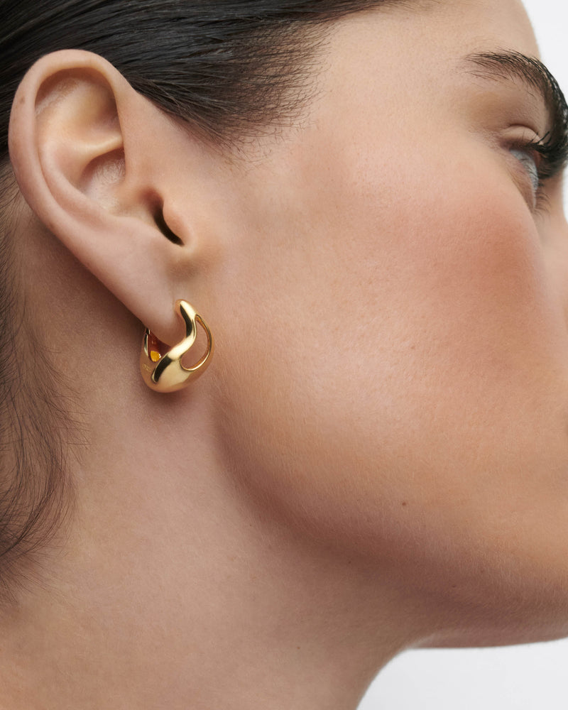 Tempo hoops - 
  
    Sterling Silver / 18K Gold plating
  
