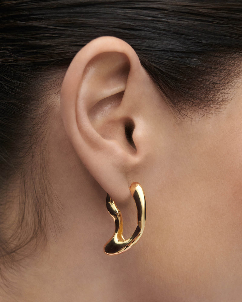 Sense hoops - 
  
    Sterling Silver / 18K Gold plating
  
