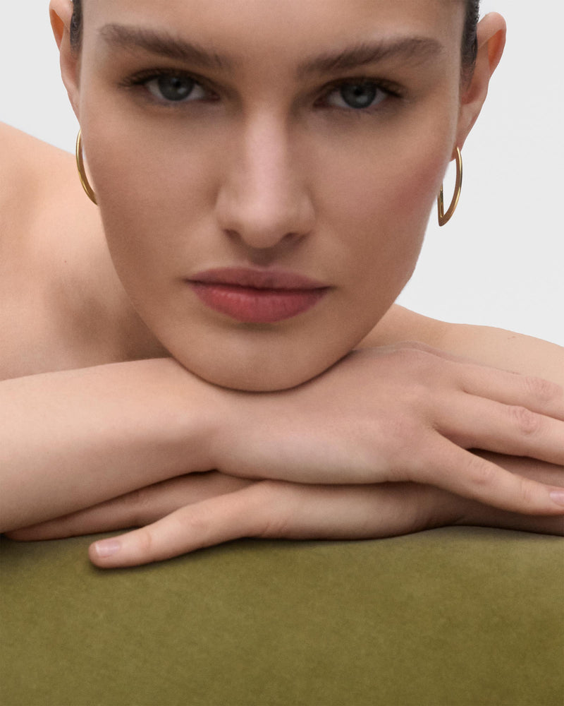 Vento hoops - 
  
    Sterling Silver / 18K Gold plating
  
