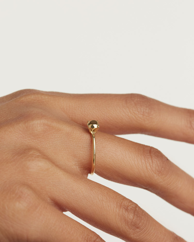 Golden Gem Ring - 
  
    Sterling Silver / 18K Gold plating
  
