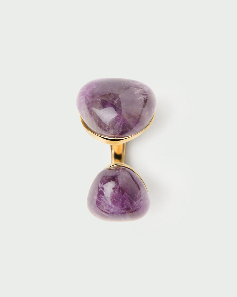 Amethyst Gravity ring - 
  
    Sterling Silver / 18K Gold plating
  

