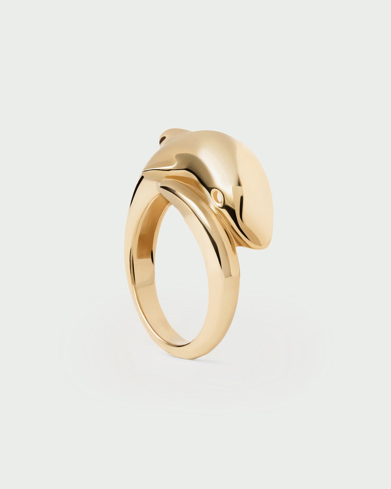Dolphin ring - 
  
    Sterling Silver / 18K Gold plating
  
