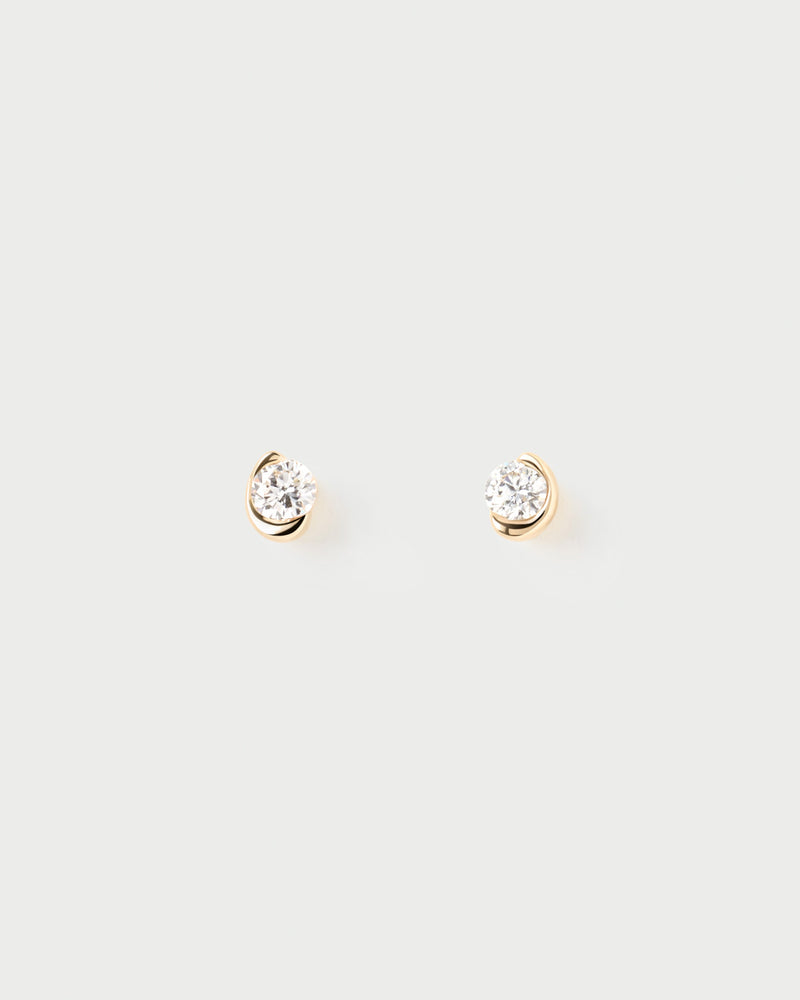 Diamonds and gold Delia stud earrings - 
  
    18K Gold
  
