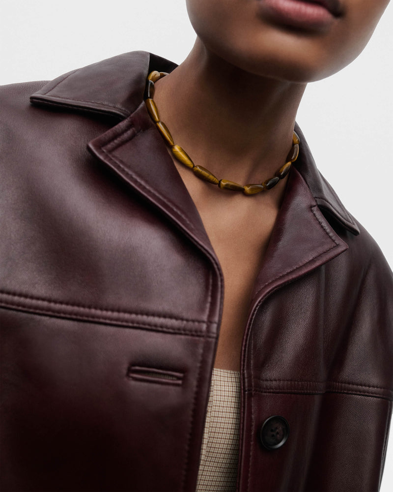 Tiger Eye Drop necklace - 
  
    Sterling Silver / 18K Gold plating
  
