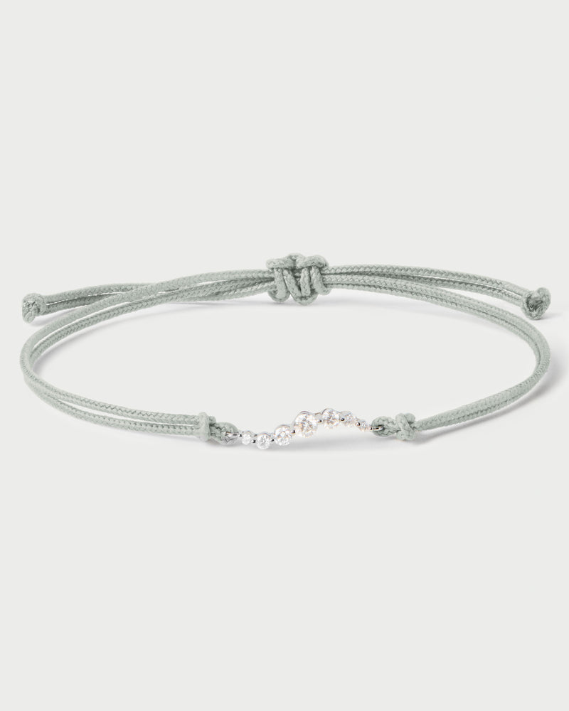 Venus Diamond cord bracelet - 
  
    18K White gold / Rhodium silver plating
  
