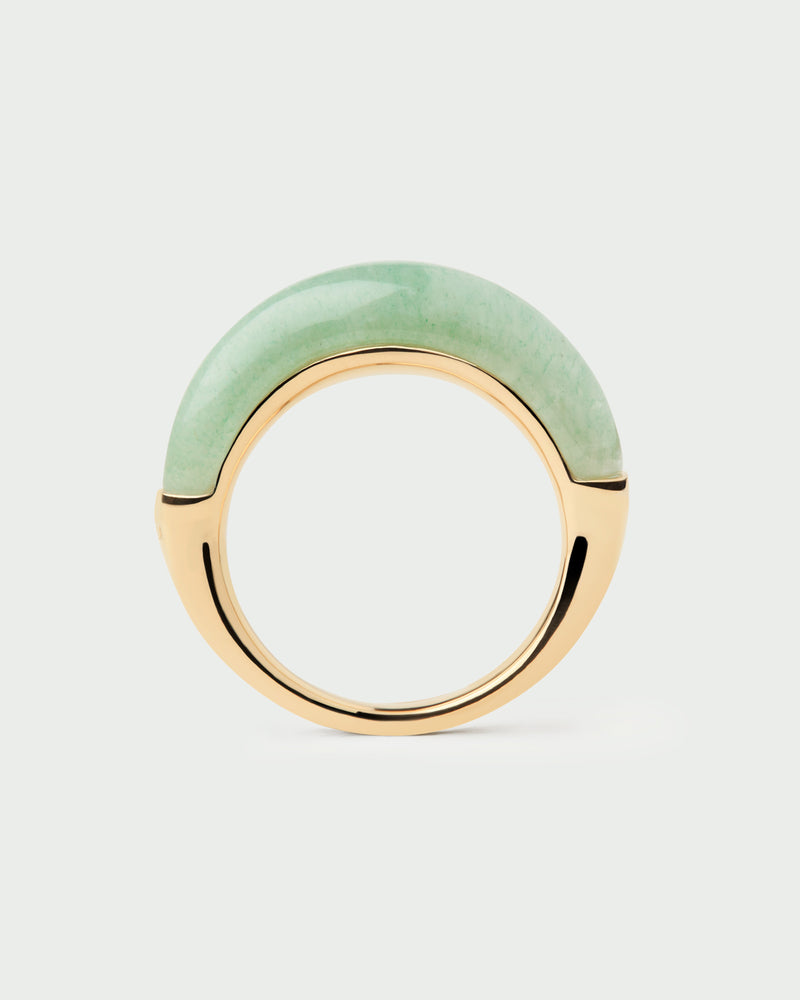 Green aventurine Nami ring - 
  
    Sterling Silver / 18K Gold plating
  
