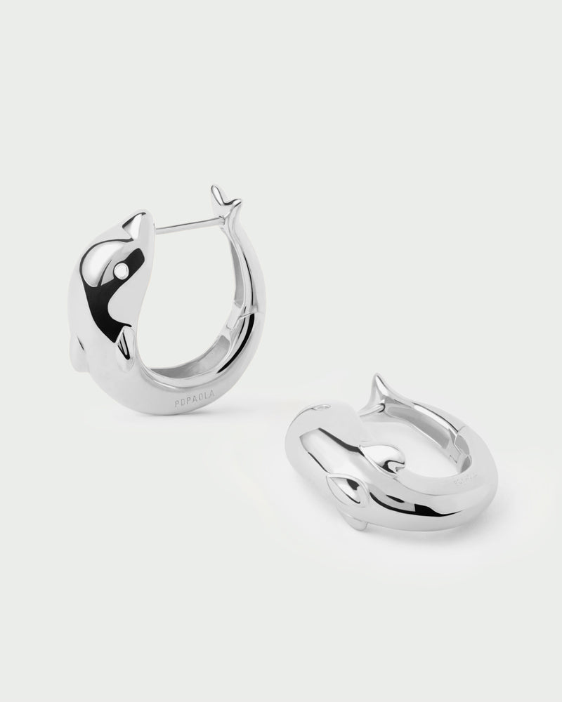 Mini Dolphin silver hoops - 
  
    Sterling Silver
  
