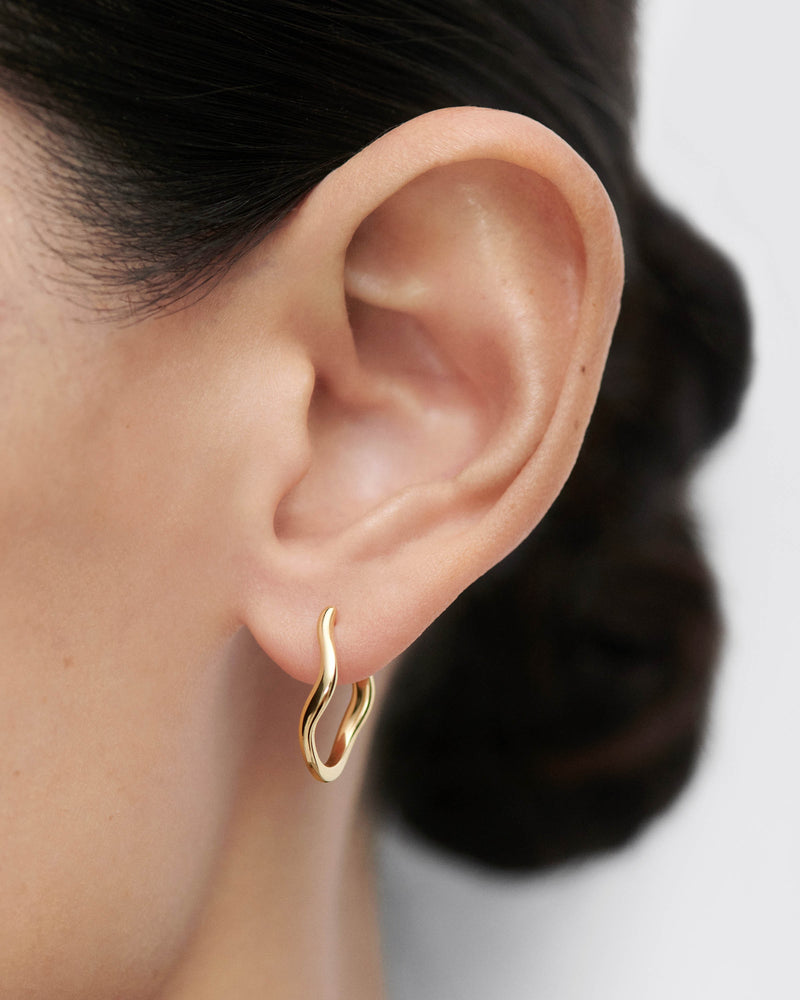 Gold Mini Selene hoops - 
  
    18K Gold
  
