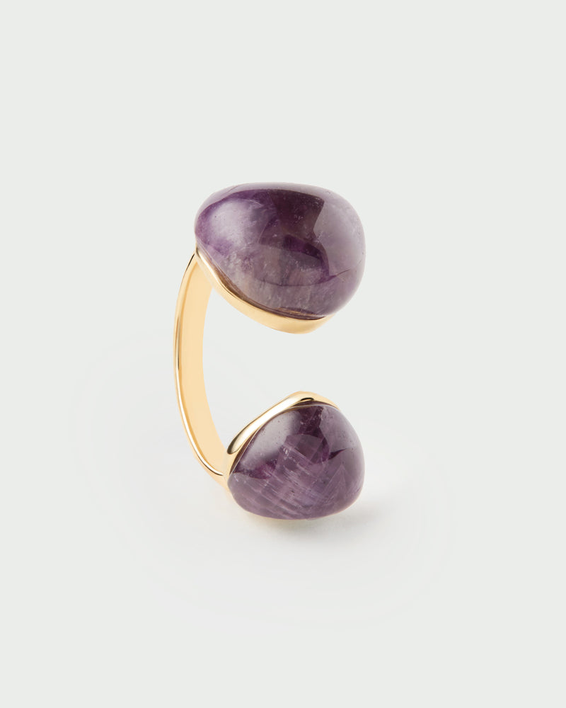 Amethyst Gravity ring - 
  
    Sterling Silver / 18K Gold plating
  
