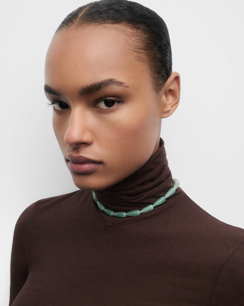 Green aventurine Drop necklace - 
  
    Sterling Silver / 18K Gold plating
  
