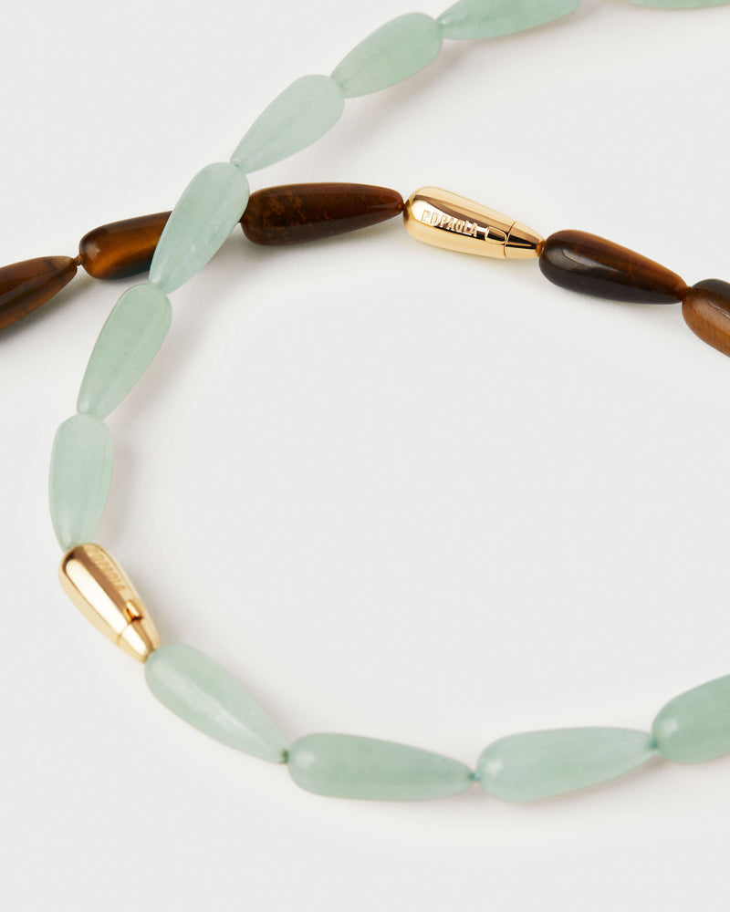 Green aventurine Drop necklace - 
  
    Sterling Silver / 18K Gold plating
  
