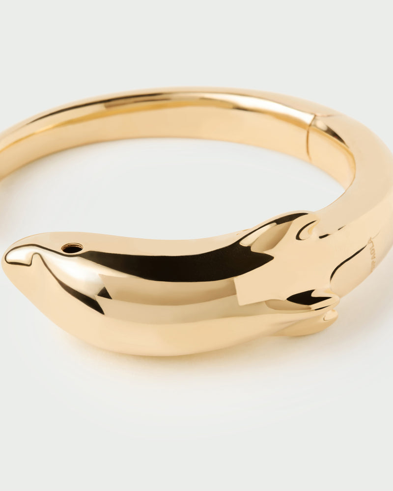 Dolphin bangle - 
  
    Sterling Silver / 18K Gold plating
  

