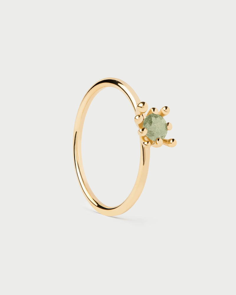 Green Fleur ring - 
  
    Sterling Silver / 18K Gold plating
  

