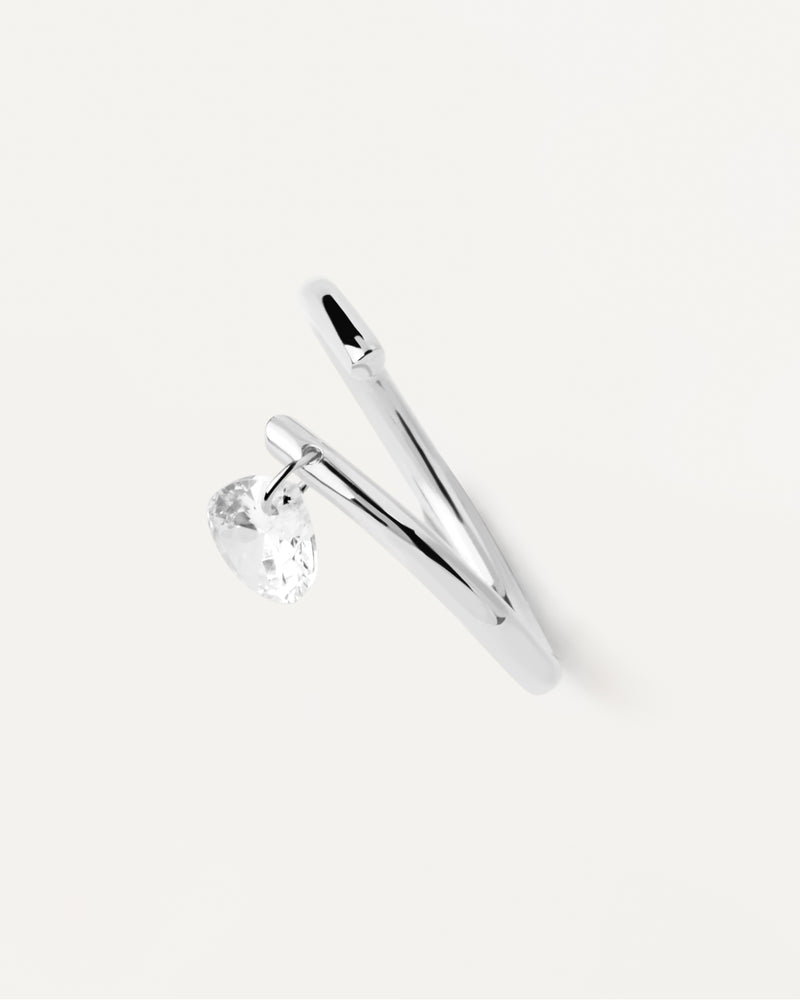 Aqua Solitaire Silver Ring - 
  
    Sterling Silver
  
