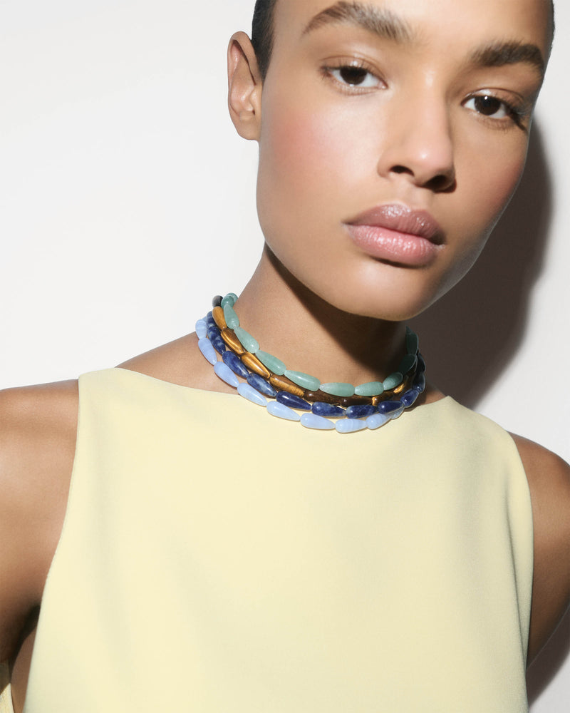 Green aventurine Drop necklace - 
  
    Sterling Silver / 18K Gold plating
  
