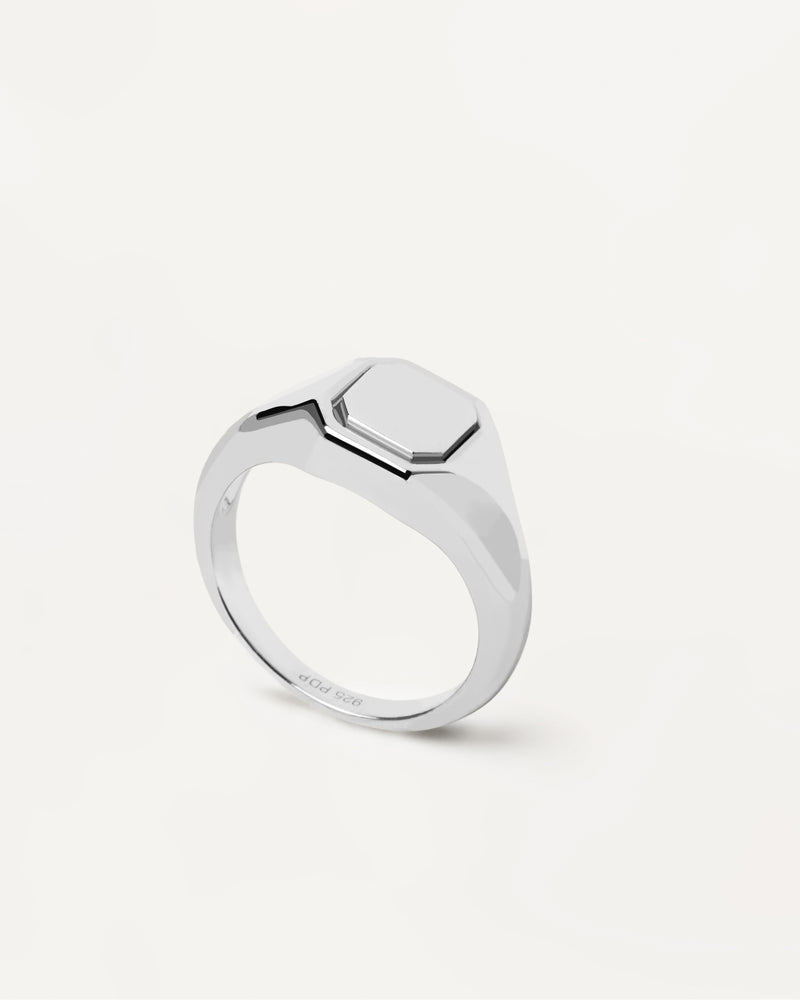 Octet Stamp Silver Ring - 
  
    Sterling Silver
  
