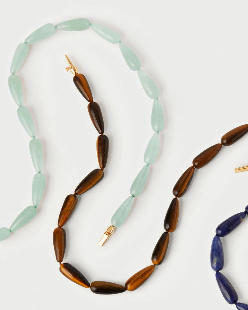 Green aventurine Drop necklace - 
  
    Sterling Silver / 18K Gold plating
  
