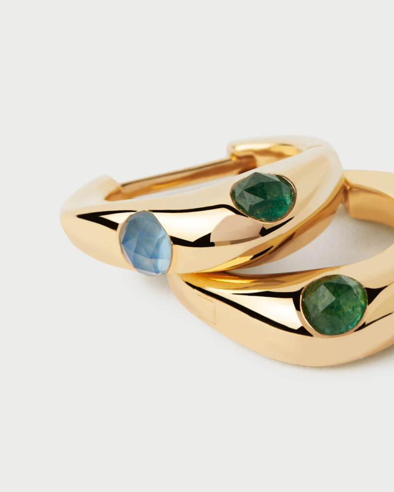 Coral Hoops - 
  
    Sterling Silver / 18K Gold plating
  
